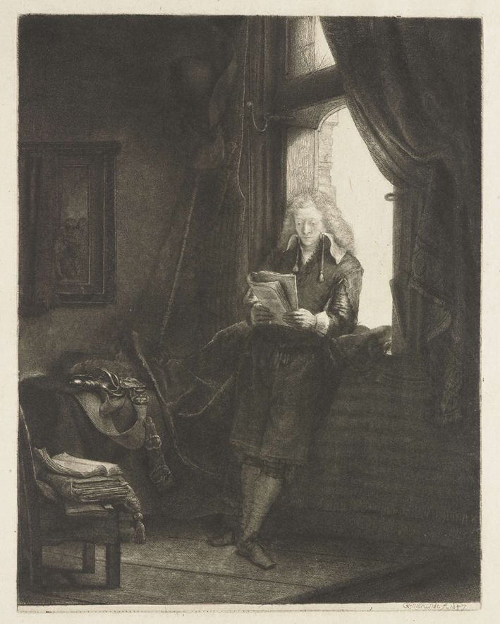  伦勃朗·梵·莱茵 Rembrandt van Rijn——窗前看书的男子